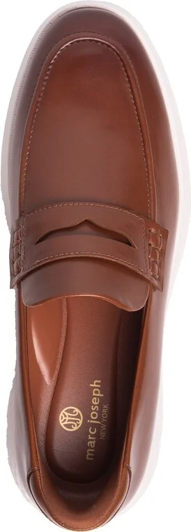 Marc Joseph New York Men's Douglas Street Hands-Free Slip On Technology Lightweight Leather Penny Loafers - Image 6