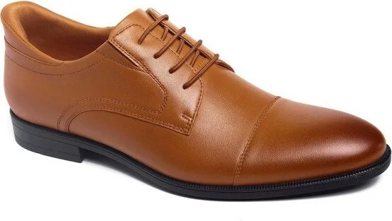 Marc Joseph New York | Mens Hands Free Slip On Technology Baker Street Captoe Dress Oxford - Cognac Vegan Napa Leather, 10W