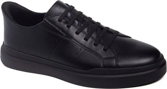 Marc Joseph New York | Mens Hands Free Slip On Technology Fort Ave Fashion Sneaker - Black Vegan Napa Leather, 8.5W