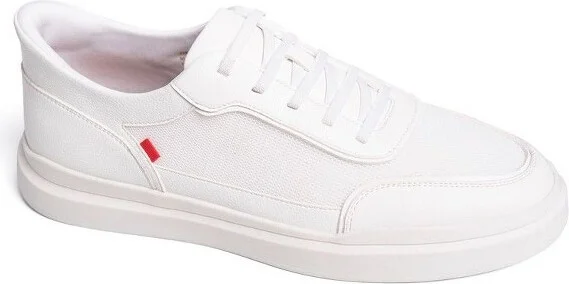 white vegan grainy leather