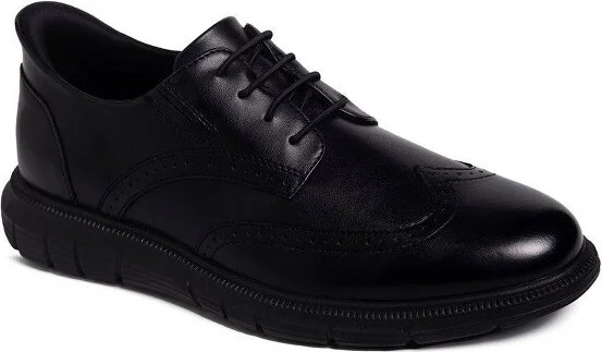 Marc Joseph New York | Mens Hands Free Slip On Technology Lightweight Hill Street Wingtip Oxford - Black Vegan Napa Leather/Black Sole, 13W