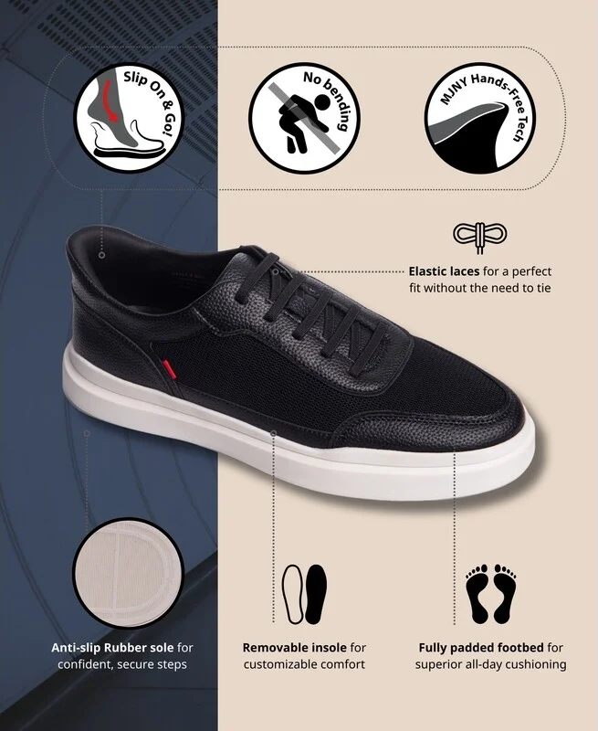 Marc Joseph New York Men's Hudson Street Hands-Free Slip On Technology Leather Fashion Sneakers - Image 2
