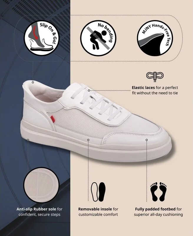 Marc Joseph New York Men's Hudson Street Hands-Free Slip On Technology Leather Fashion Sneakers - Image 7