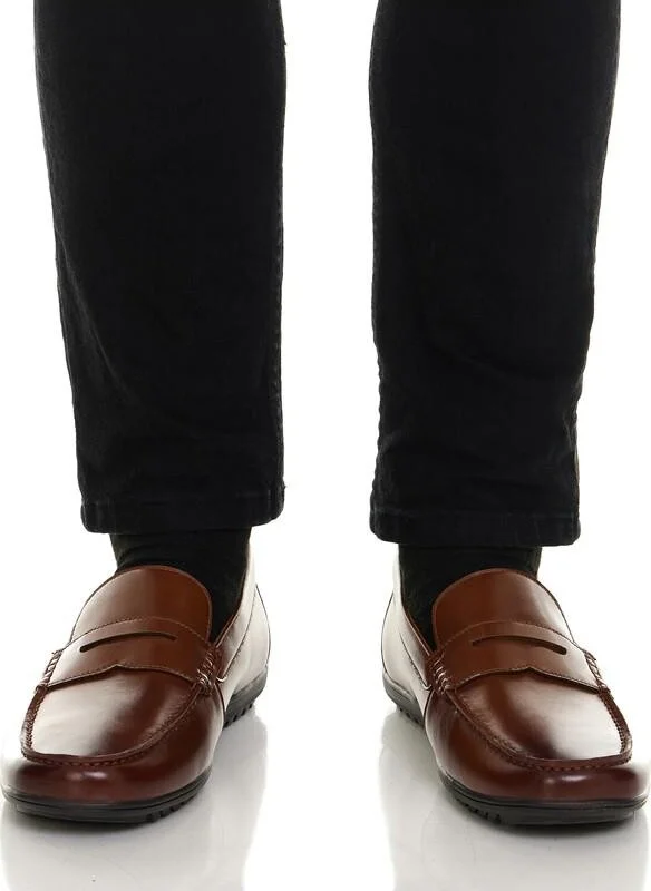 Marc Joseph New York Men's John Street Hands-Free Slip On Technology Leather Penny Loafers - Image 11