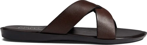 Marc Joseph New York Men's Slip On Roman Court Criss Cross Sandals - Image 2