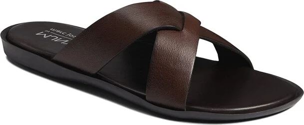Marc Joseph New York Men's Slip On Roman Court Criss Cross Sandals