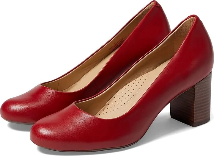 Marc Joseph New York Midtown Pump Women's Shoes Campari Nappa : 5 M, Leather