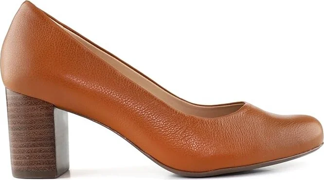 Marc Joseph New York Midtown Pump Women's Shoes Cognac Nappa Soft : 5 M, Leather - Image 6