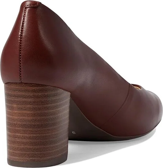 Marc Joseph New York Midtown Pump Women's Shoes Mahogony Burnished Nappa : 6 M, Leather - Image 4