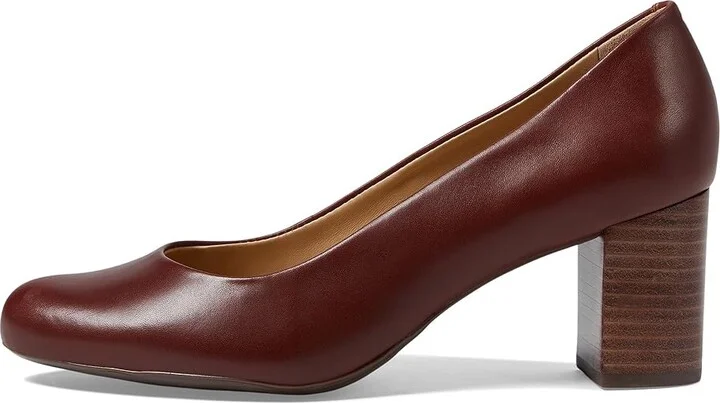 Marc Joseph New York Midtown Pump Women's Shoes Mahogony Burnished Nappa : 6 M, Leather - Image 5