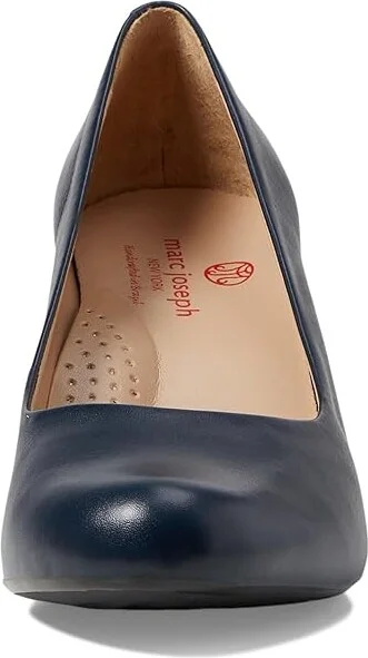 Marc Joseph New York Midtown Pump Women's Shoes Navy Napa Soft : 8.5 M, Leather - Image 2
