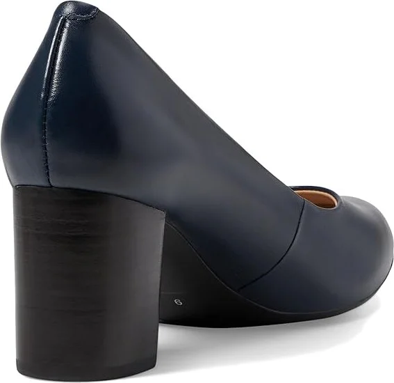 Marc Joseph New York Midtown Pump Women's Shoes Navy Napa Soft : 8.5 M, Leather - Image 4