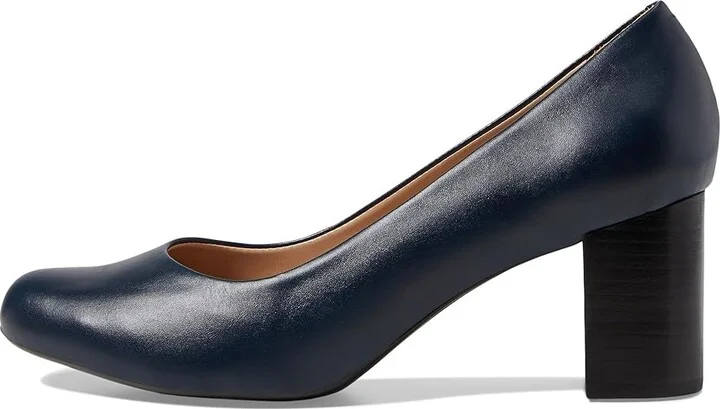 Marc Joseph New York Midtown Pump Women's Shoes Navy Napa Soft : 8.5 M, Leather - Image 5