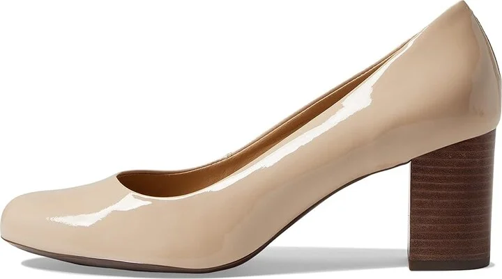 Marc Joseph New York Midtown Pump Women's Shoes Nude Soft Patent : 5 M, Leather - Image 5