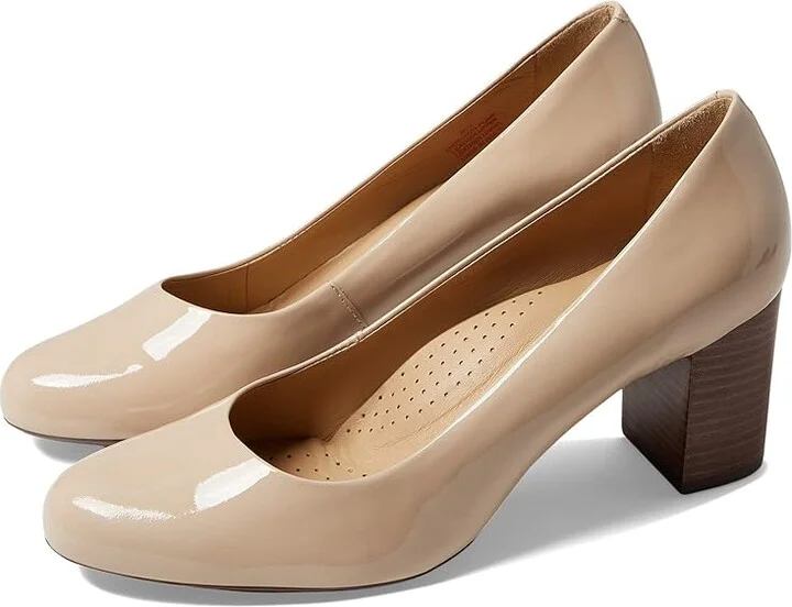 Marc Joseph New York Midtown Pump Women's Shoes Nude Soft Patent : 5 M, Leather