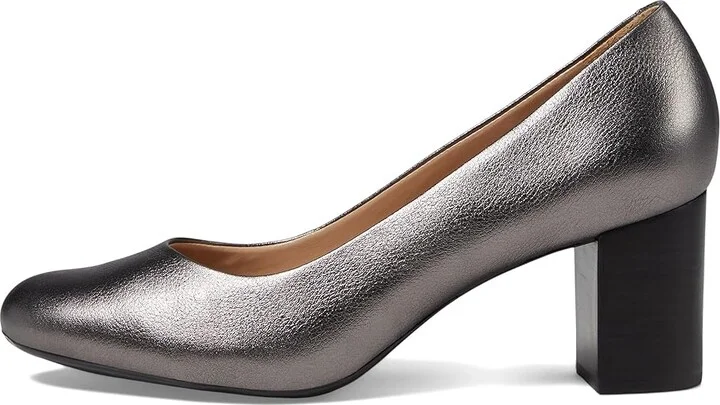 Marc Joseph New York Midtown Pump Women's Shoes Pewter Metallic : 10.5 M, Leather - Image 5