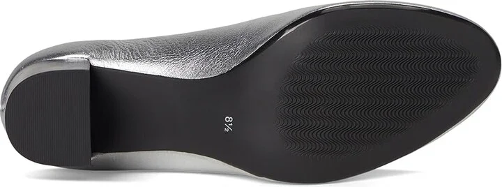 Marc Joseph New York Midtown Pump Women's Shoes Silver Metallic Napa : 11 M, Leather - Image 3
