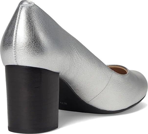 Marc Joseph New York Midtown Pump Women's Shoes Silver Metallic Napa : 11 M, Leather - Image 4