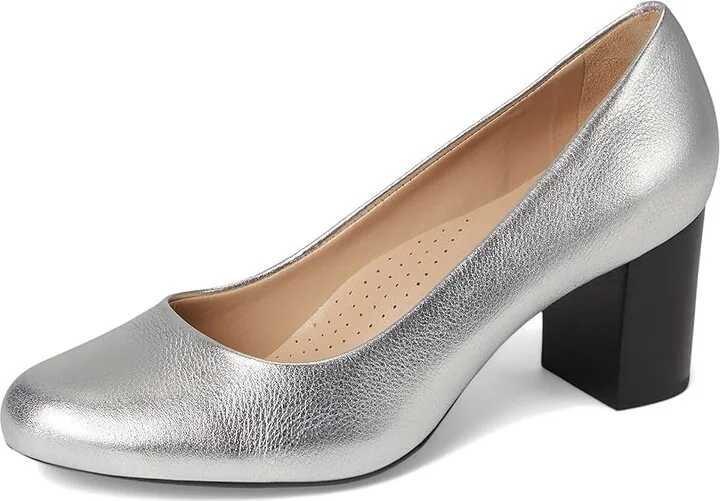 Marc Joseph New York Midtown Pump Women's Shoes Silver Metallic Napa : 11 M, Leather - Image 5