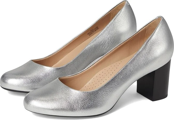 Marc Joseph New York Midtown Pump Women's Shoes Silver Metallic Napa : 11 M, Leather
