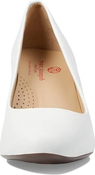 Marc Joseph New York Midtown Pump Women's Shoes White Nappa Soft : 5 M, Leather - Image 2