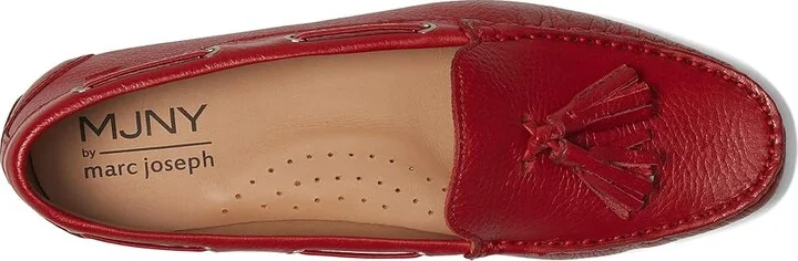 Marc Joseph New York Murray Hill Women's Flat Shoes Red Grainy : 7 M, Leather - Image 2