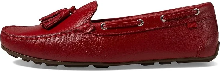 Marc Joseph New York Murray Hill Women's Flat Shoes Red Grainy : 7 M, Leather - Image 6