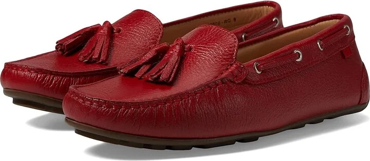 Marc Joseph New York Murray Hill Women's Flat Shoes Red Grainy : 7 M, Leather