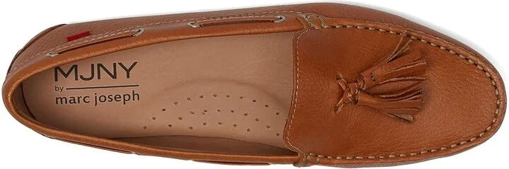 Marc Joseph New York Murray Hill Women's Flat Shoes Tan Grainy 1 : 7.5 M, Leather - Image 2