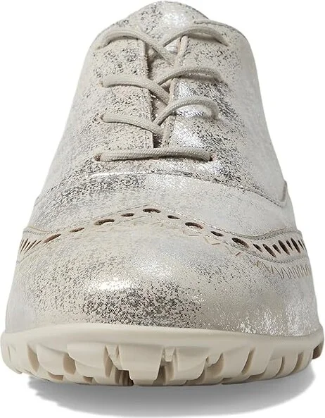 Marc Joseph New York Nyc Golf Women's Flat Shoes Silver Metallic Wash : 6.5 M, Leather - Image 5