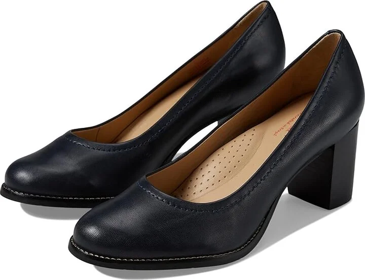Marc Joseph New York Nyc Pump Women's Shoes Navy Napa : 6 M, Leather