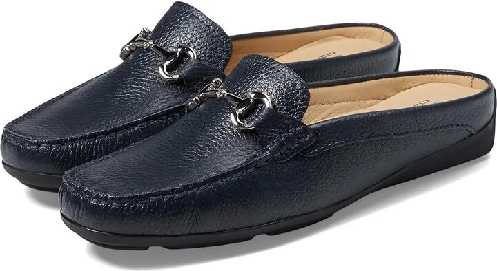 Marc Joseph New York Ocean Drive Mule Women's Shoes Navy Grainy : 5 M, Leather/Nappa