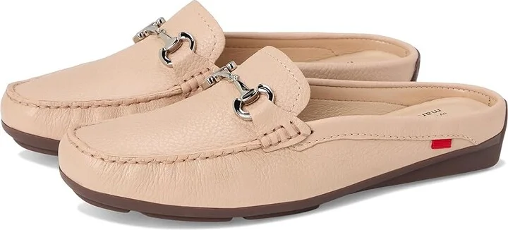 Marc Joseph New York Ocean Drive Mule Women's Shoes Nude Tumbled : 9 M, Nappa