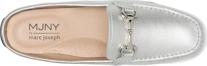 Marc Joseph New York Ocean Drive Mule Women's Shoes Silver Tumbled : 7 M, Nappa - Image 2