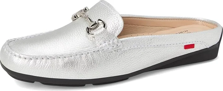 Marc Joseph New York Ocean Drive Mule Women's Shoes Silver Tumbled : 7 M, Nappa - Image 5