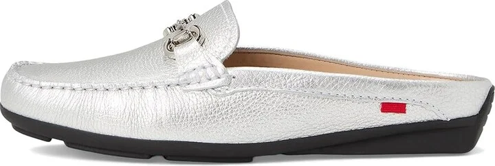 Marc Joseph New York Ocean Drive Mule Women's Shoes Silver Tumbled : 7 M, Nappa - Image 6