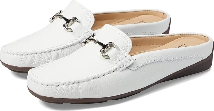 Marc Joseph New York Ocean Drive Mule Women's Shoes White Grainy : 5 M, Leather/Nappa