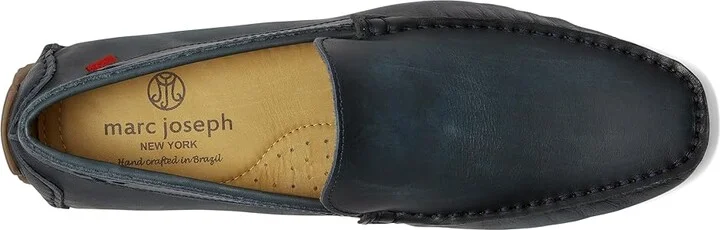 Marc Joseph New York Ovington Men's Lace Up Wing Tip Shoes Navy Burnished Napa : 9.5 M, Leather - Image 2