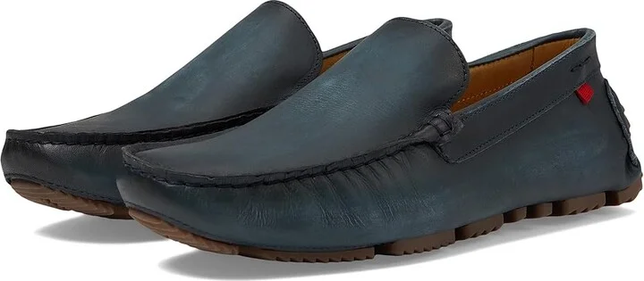 Marc Joseph New York Ovington Men's Lace Up Wing Tip Shoes Navy Burnished Napa : 9.5 M, Leather