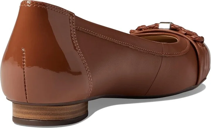 Marc Joseph New York Park Ave Flat Women's Shoes Cognac Nappa/Patent : 5 M, Leather - Image 4