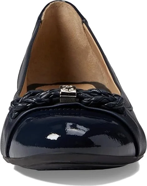 Marc Joseph New York Park Ave Flat Women's Shoes Navy Nappa/Patent : 6 M, Leather - Image 2