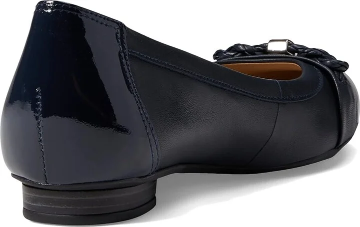 Marc Joseph New York Park Ave Flat Women's Shoes Navy Nappa/Patent : 6 M, Leather - Image 4