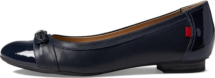 Marc Joseph New York Park Ave Flat Women's Shoes Navy Nappa/Patent : 6 M, Leather - Image 5