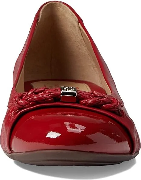 Marc Joseph New York Park Ave Flat Women's Shoes Red Nappa/Patent : 6 M, Leather - Image 2
