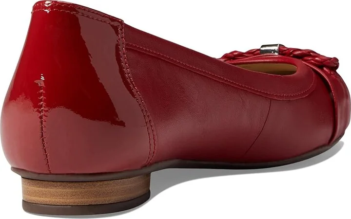 Marc Joseph New York Park Ave Flat Women's Shoes Red Nappa/Patent : 6 M, Leather - Image 4