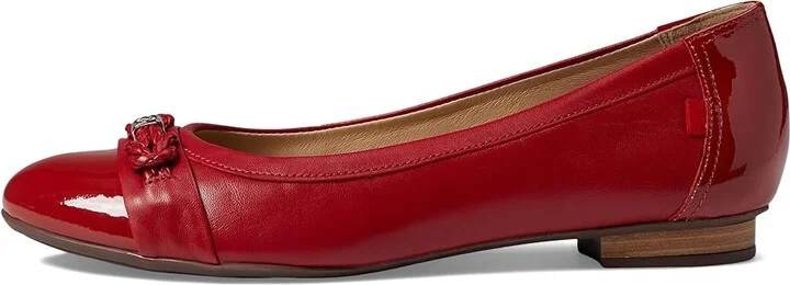 Marc Joseph New York Park Ave Flat Women's Shoes Red Nappa/Patent : 6 M, Leather - Image 5