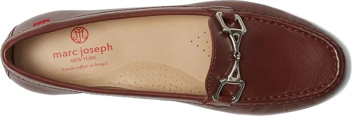 Marc Joseph New York Park Ave Women's Flat Shoes Mahogany Burnished Napa : 8.5 M, Leather - Image 2