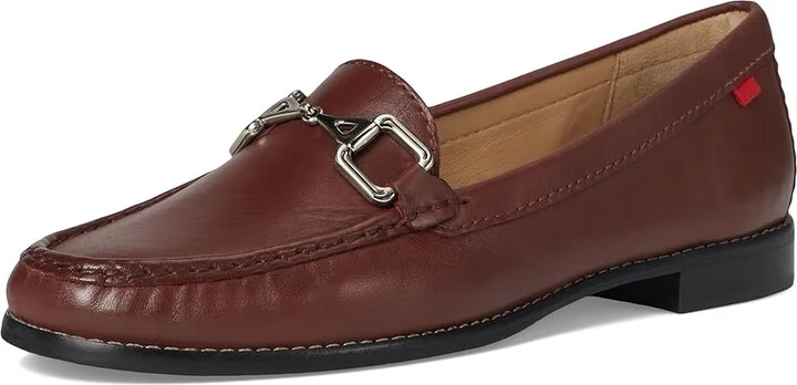 Marc Joseph New York Park Ave Women's Flat Shoes Mahogany Burnished Napa : 8.5 M, Leather - Image 5