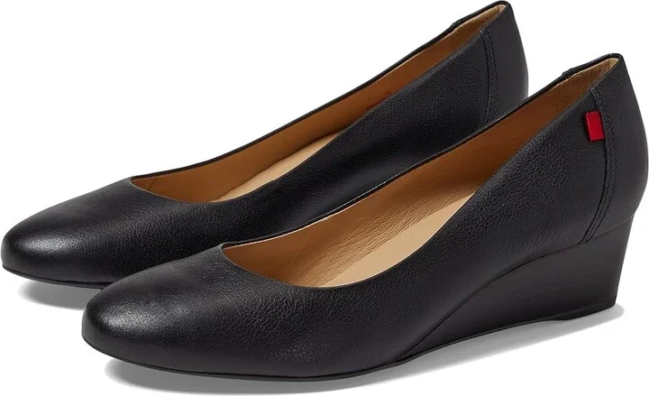 Marc Joseph New York Prospect Wedge Women's Wedge Shoes Black Napa Soft : 6 M, Leather