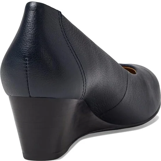 Marc Joseph New York Prospect Wedge Women's Wedge Shoes Navy Napa Soft : 6 M, Leather - Image 4